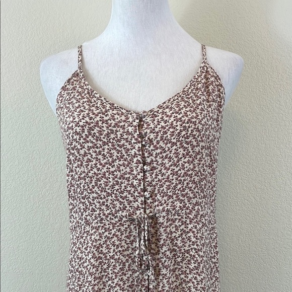 Rails Pink Floral High Low Ruffled Sundress with Spaghetti Straps Medium - Picture 2 of 11